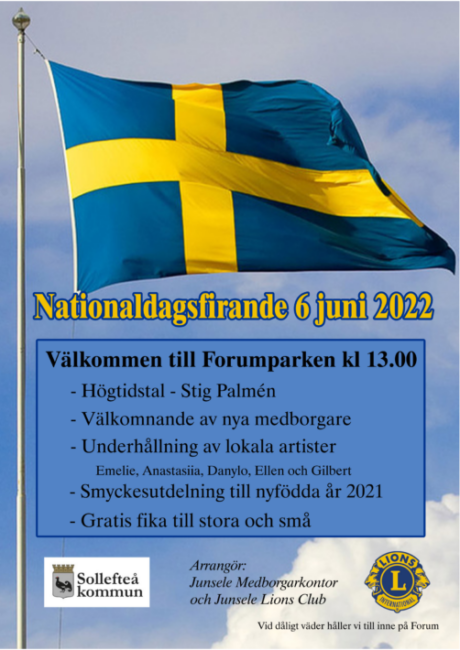 Välkommen att fira Nationaldagen i Junsele