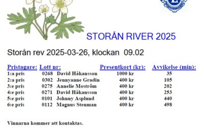 Reultat Storån River 2025